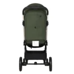 Coche para bebé Kronos Baby Cam color verde con capota amplia, asiento acolchado y ruedas grandes para paseos cómodos y seguros