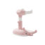 Soporte para baño Nubbi Baby Cam rosado con diseño de ballena y estructura ajustable en altura.